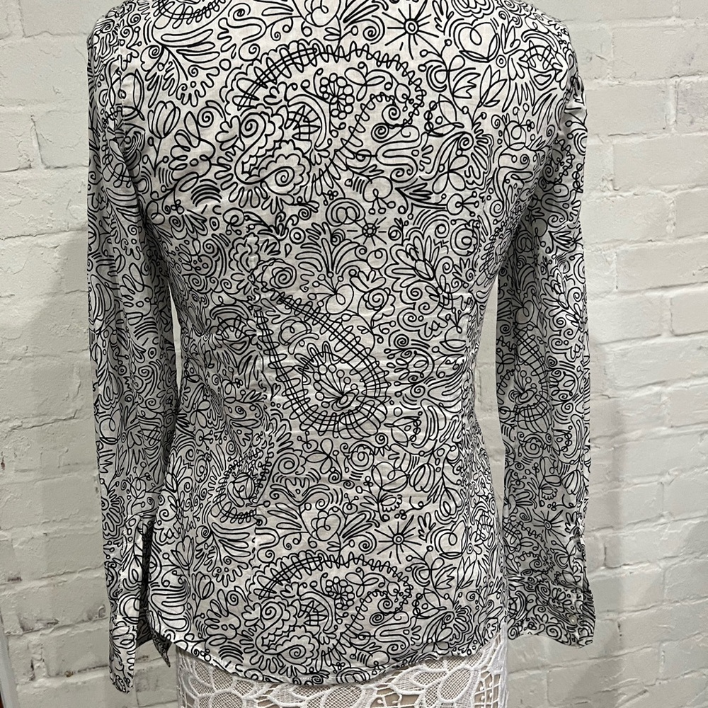 Tory Burch Doodle Print Blouse - Picture 5 of 14